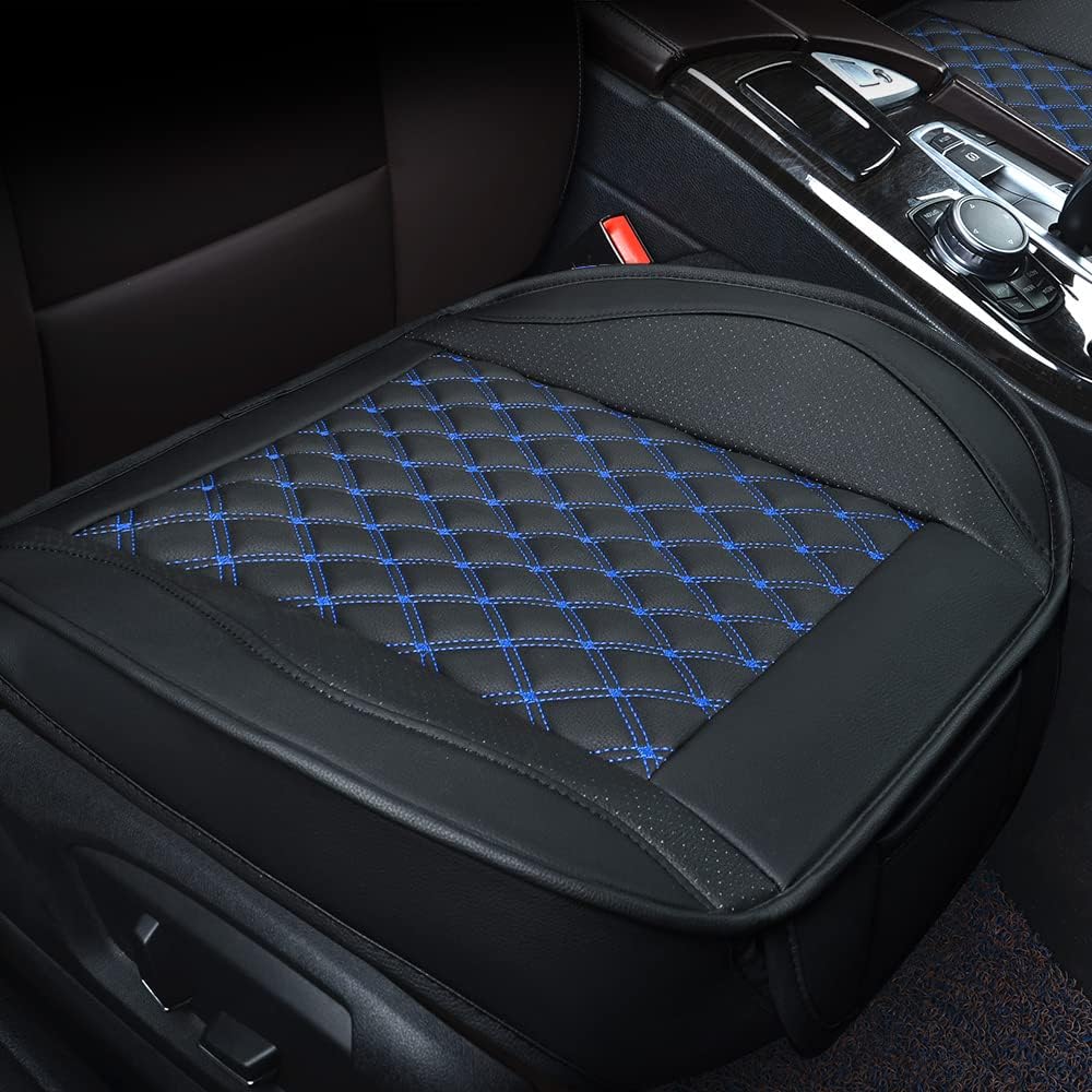 2 PCS Black Leather Car Seat Covers C649