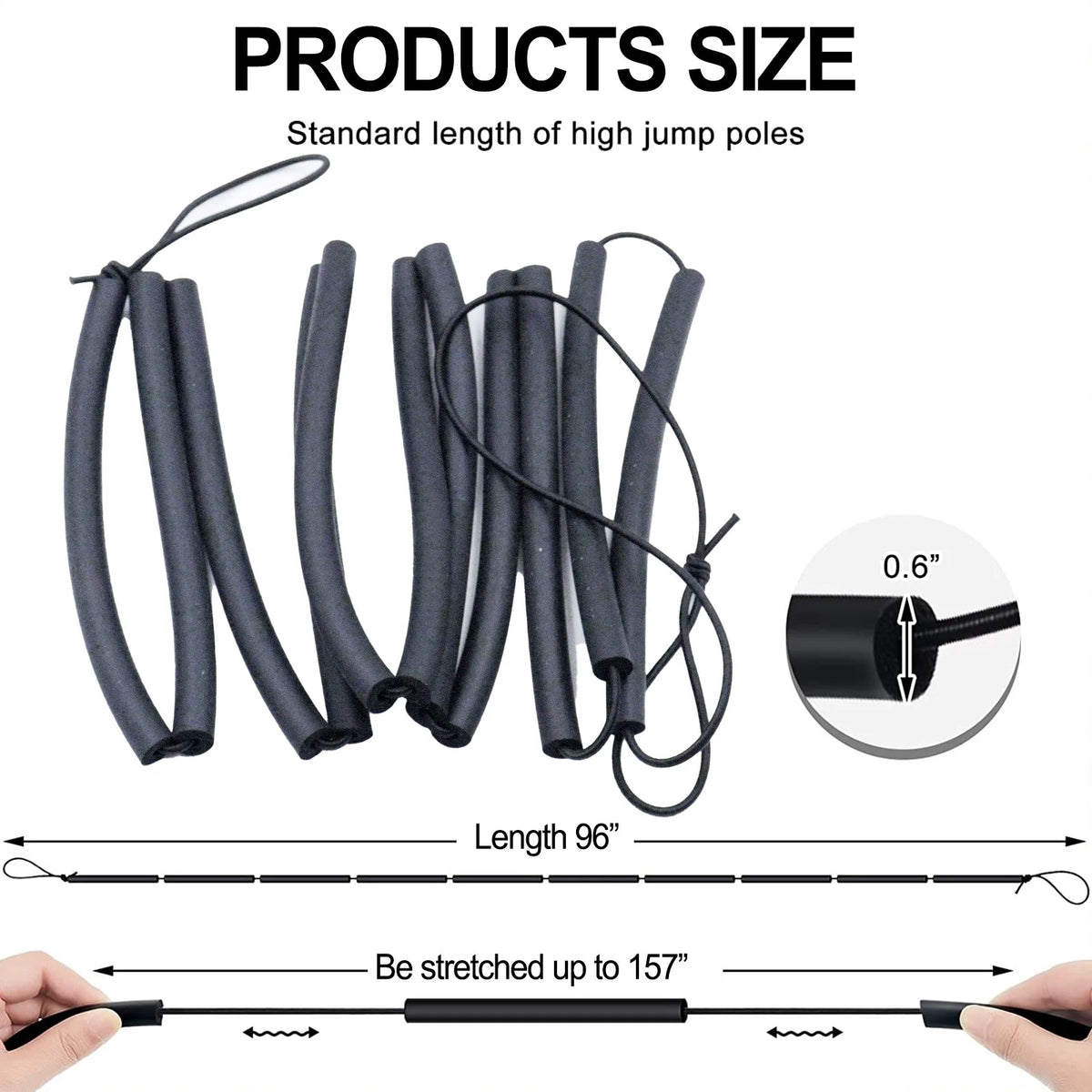 High Jump Bungee Elastic Crossbar Training Equipment M792