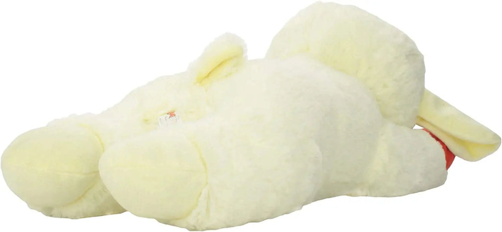 Jumbo White Plush Dog Toy with Squeaker, 24 inches I8348