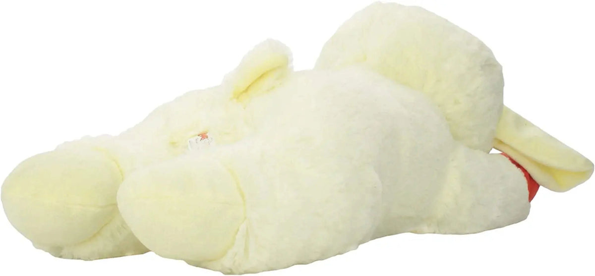 Jumbo White Plush Dog Toy with Squeaker, 24 inches I8348