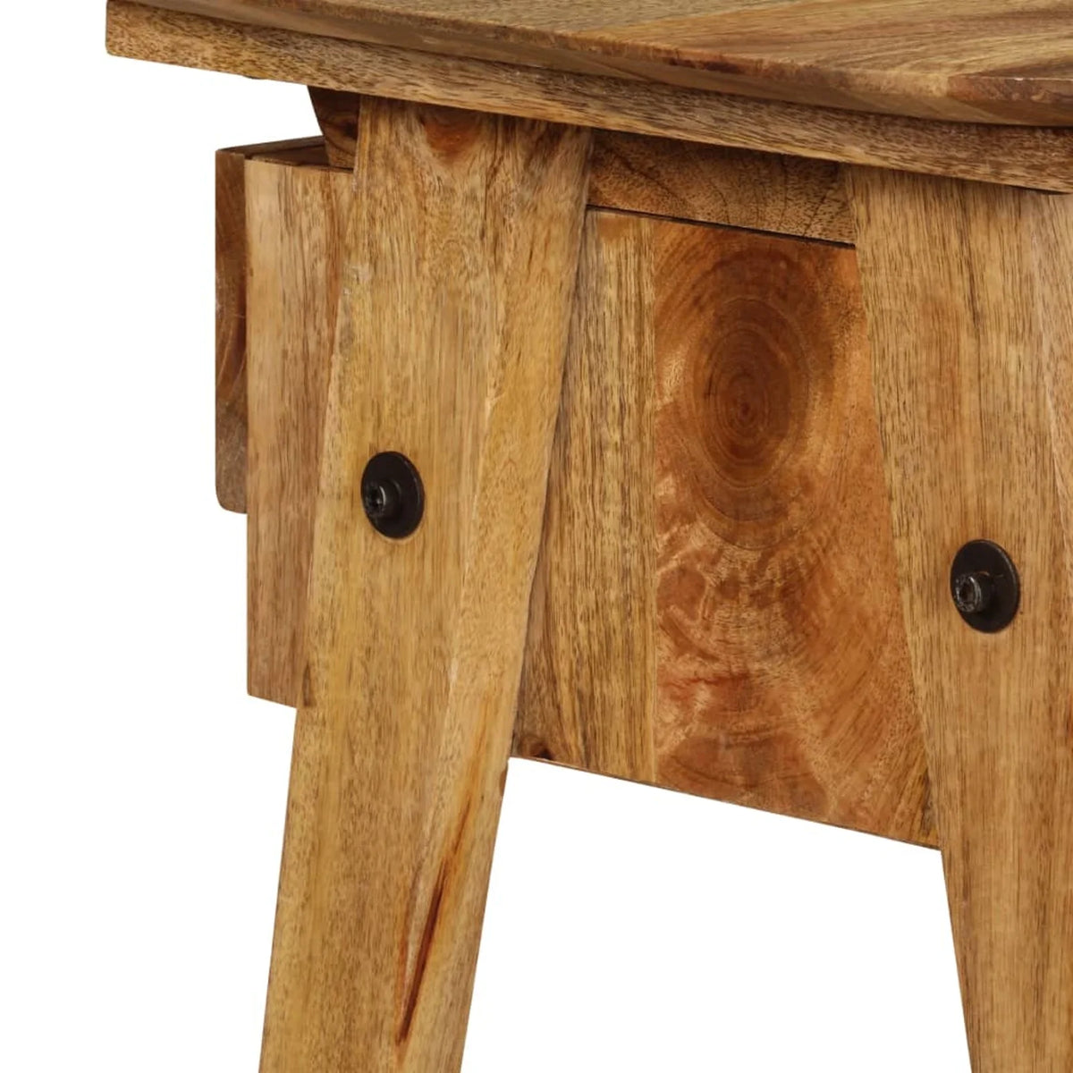Writing Table with Storage Drawer Mango Wood Computer Desk E3336