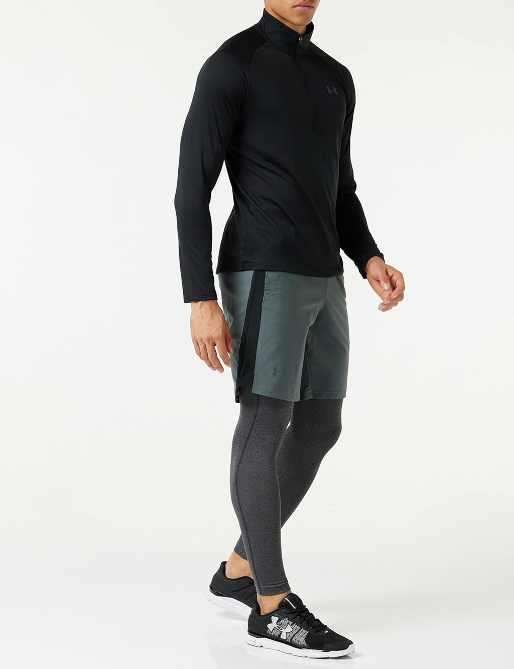 Black ½ Zip Long Sleeve Q385055
