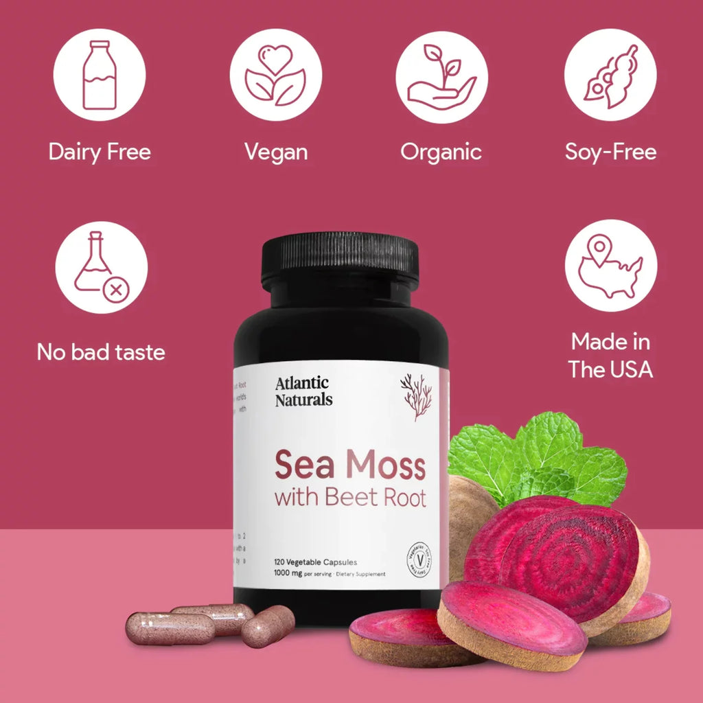 Organic Sea Moss with Beet Root Capsules P58648