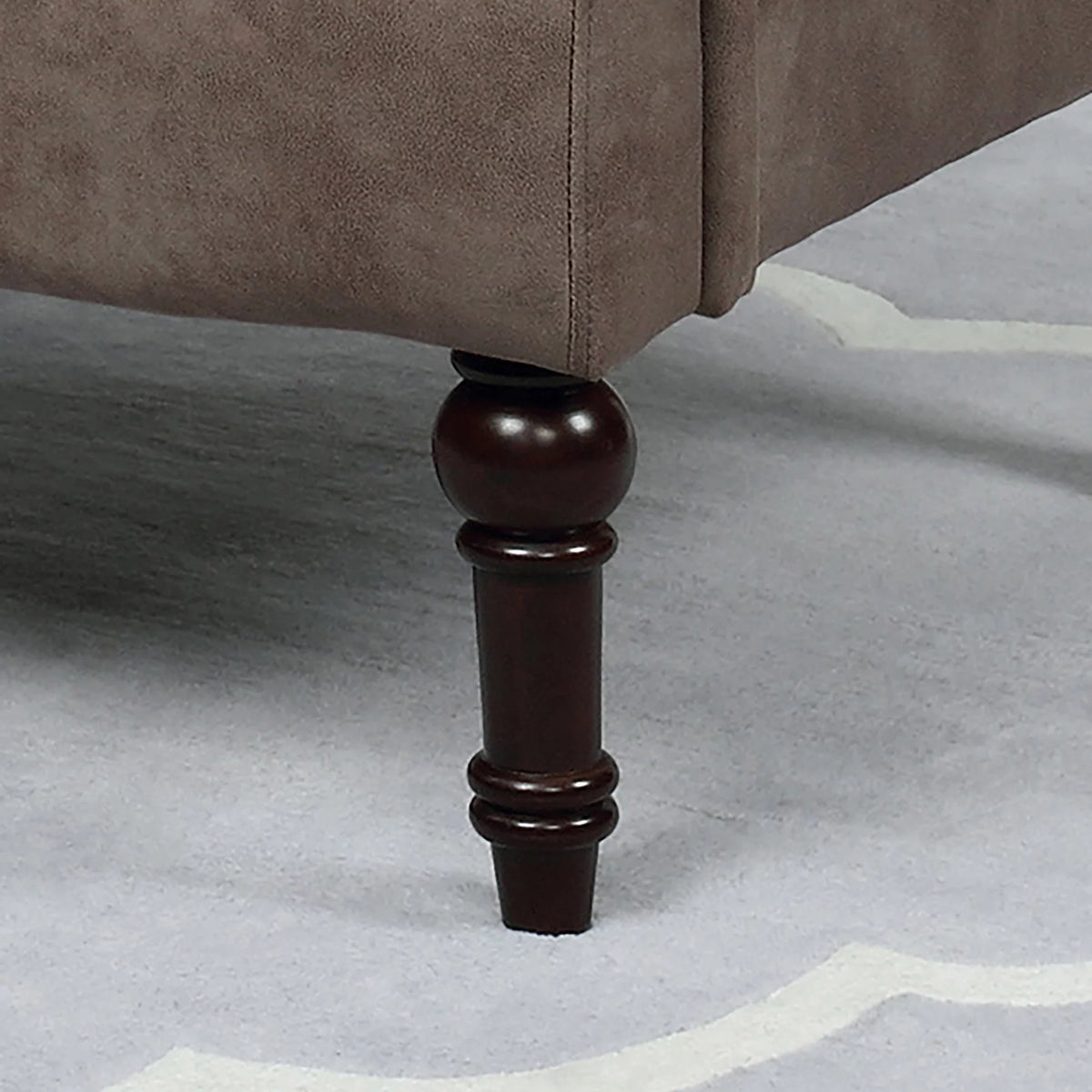 Brown Faux Leather Tufted Accent Chair G5920