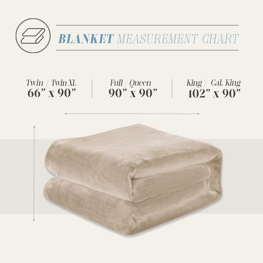 Cream Full/Queen Flannel Fleece Blanket I946134
