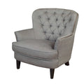 Grey Tufted Fabric Club Chair J581445