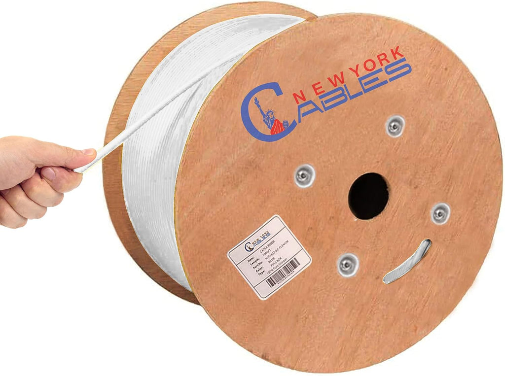 Cat6a Plenum Bulk Ethernet Cable 1000ft Red H985048