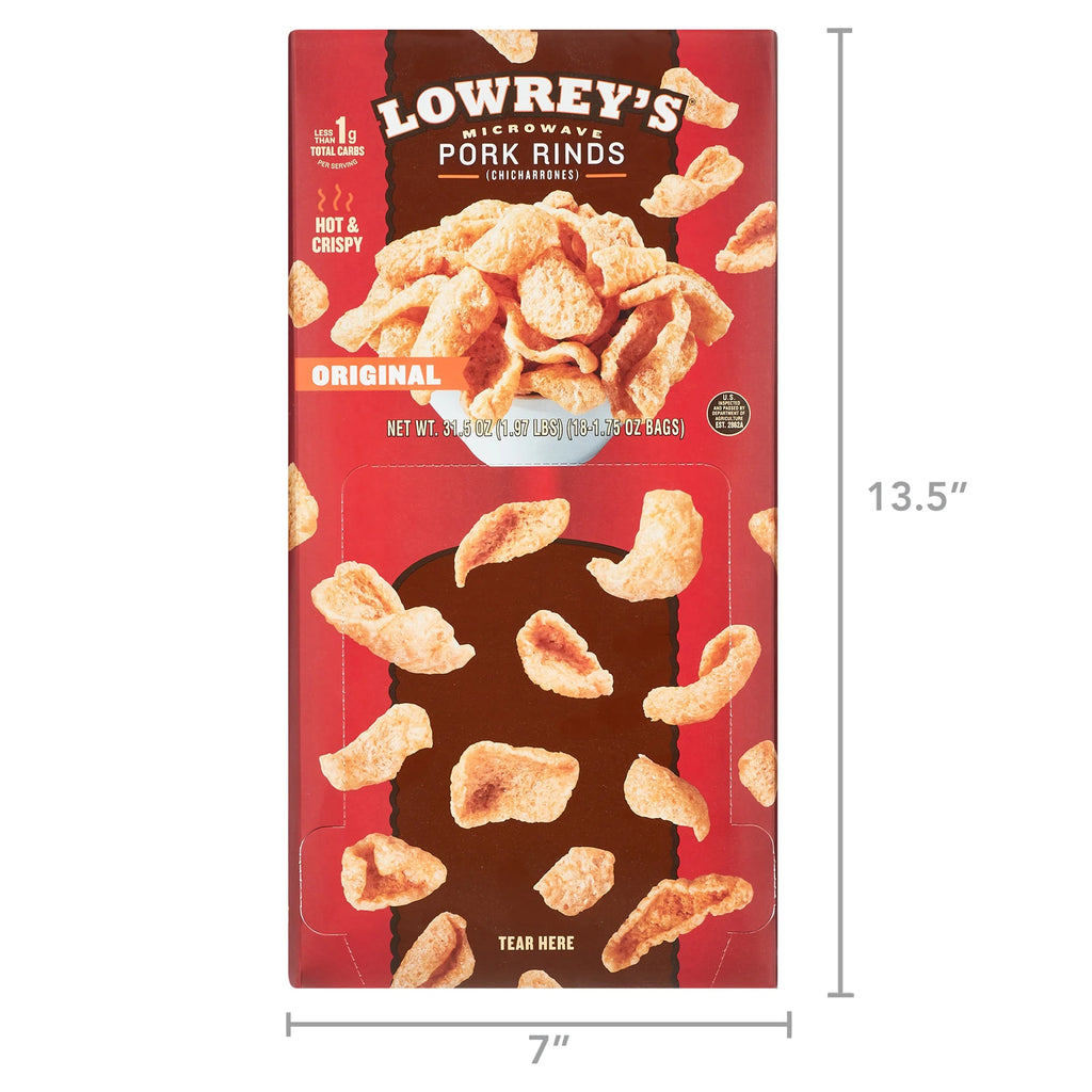 Bacon Curls Microwave Pork Rinds, Original, 1.75 Ounce (Pack of 18) X221