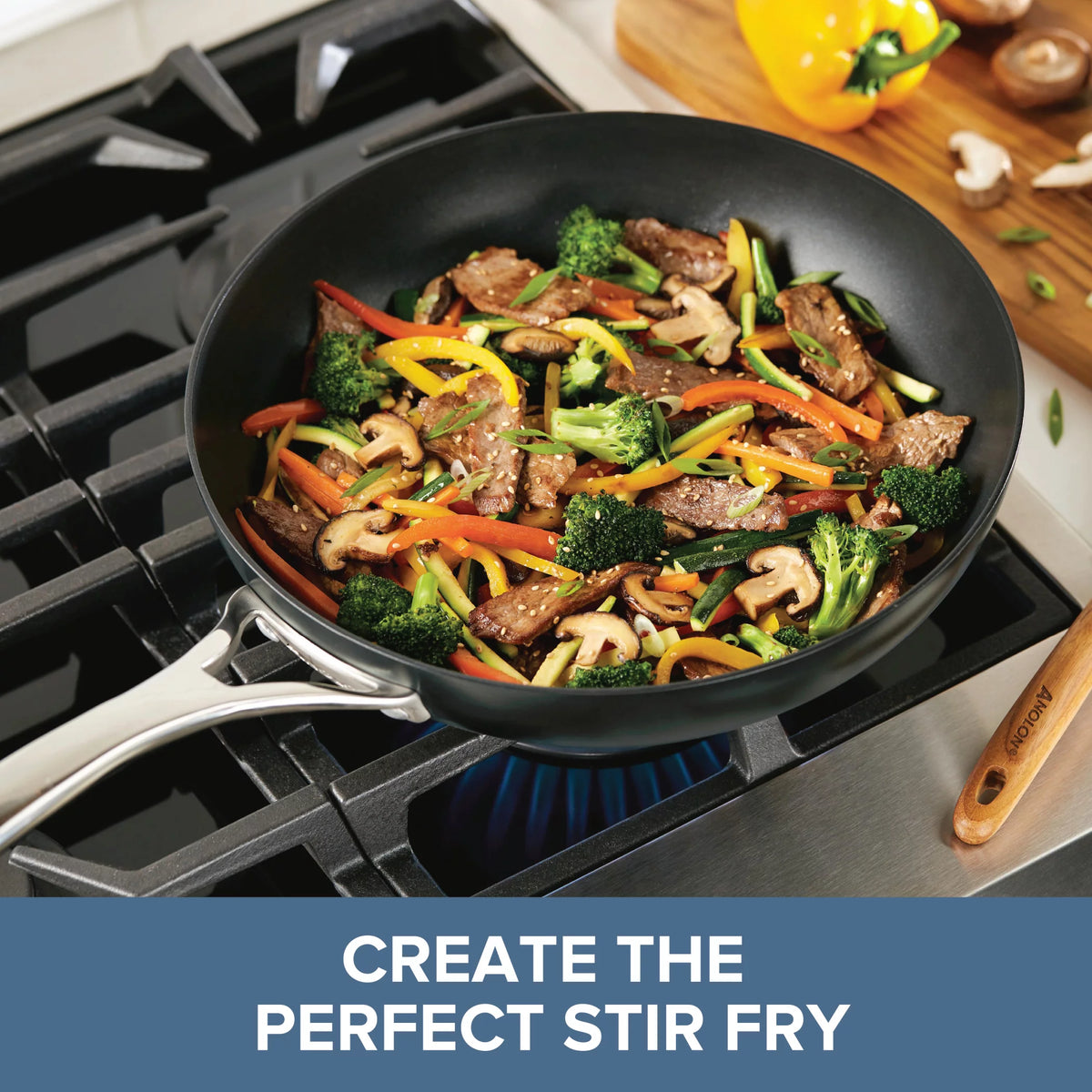 12 inch Hard-Anodized Nonstick Stir Fry C483