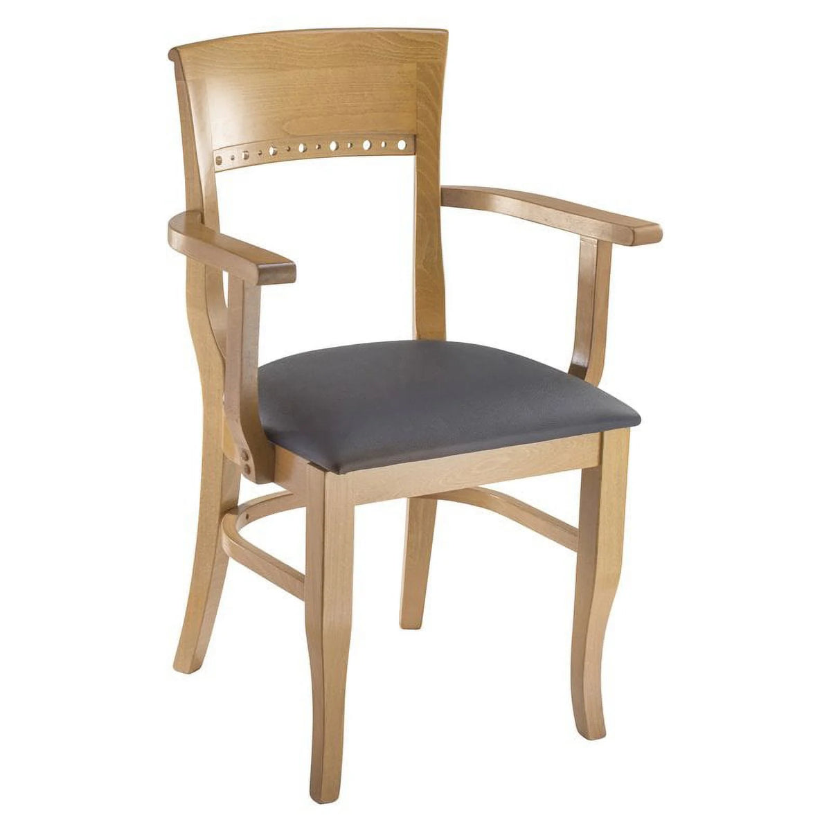Cherry and Black Dining Arm Chair C4237