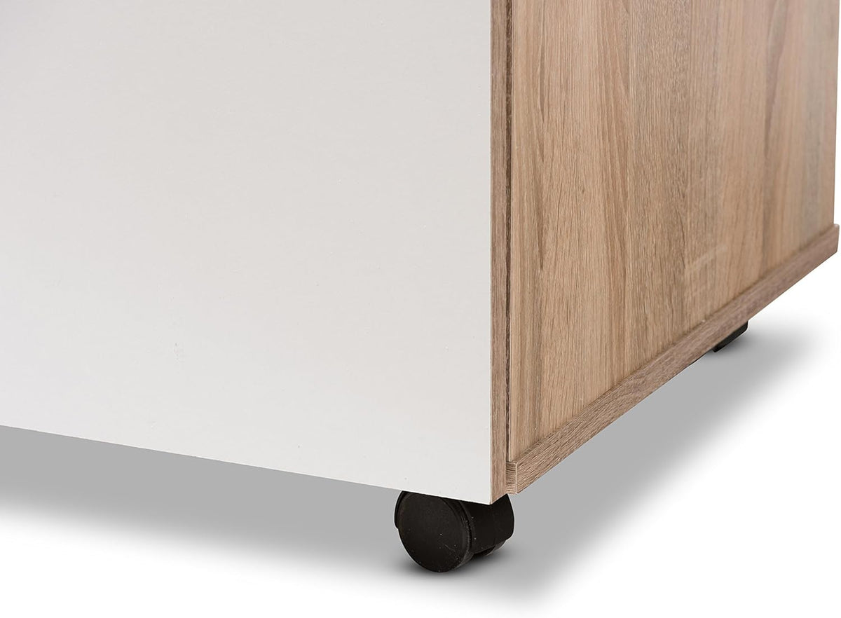 White/Oak Brown Kitchen Cabinet S671