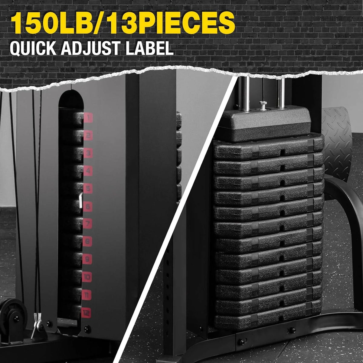 Home Gym Station with 150LBS Weight Stack W934