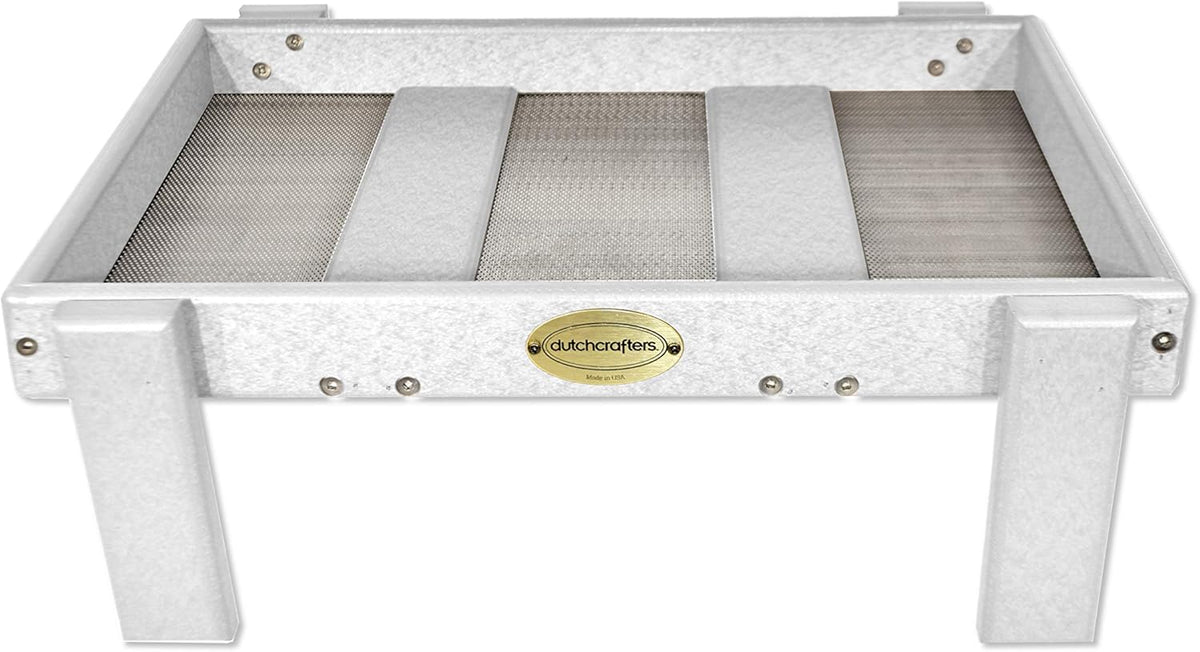 Plastic Platform Ground Bird Feeder Tray (Weathered Wood) W25812
