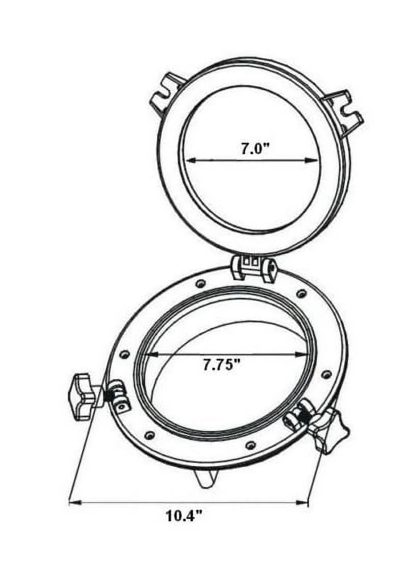 10" Round Porthole with Glass Window M4587