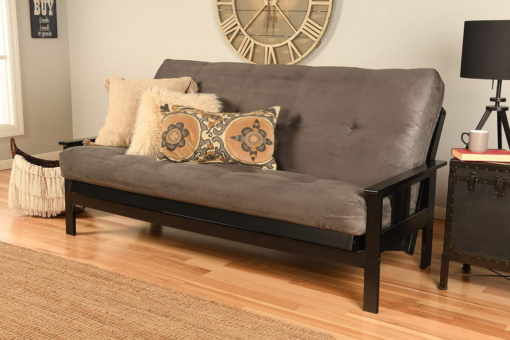Gray Suede Fabric Futon Mattress Z8851