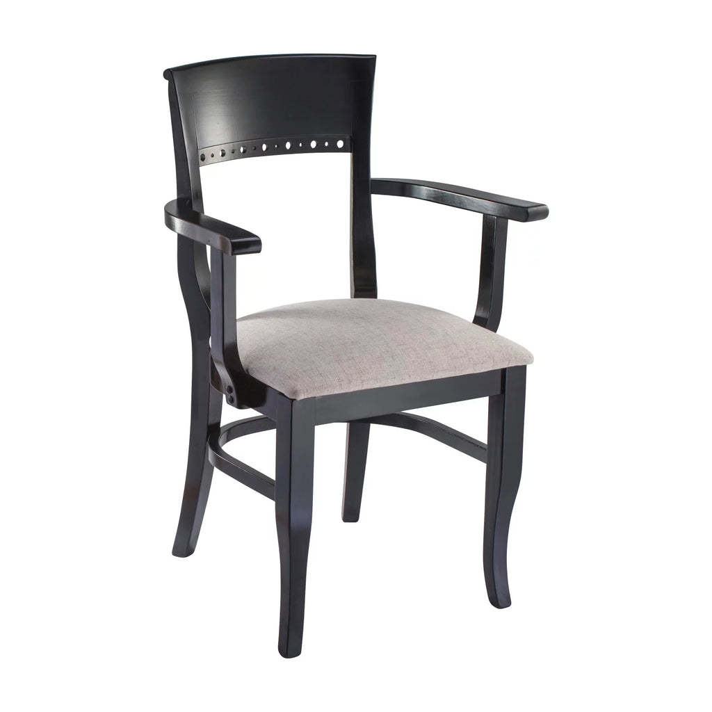 Cherry and Black Dining Arm Chair C4237