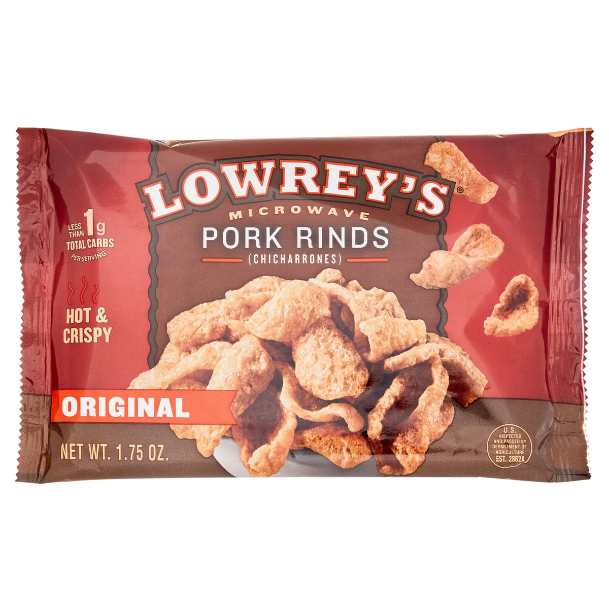 Bacon Curls Microwave Pork Rinds, Original, 1.75 Ounce (Pack of 18) X221