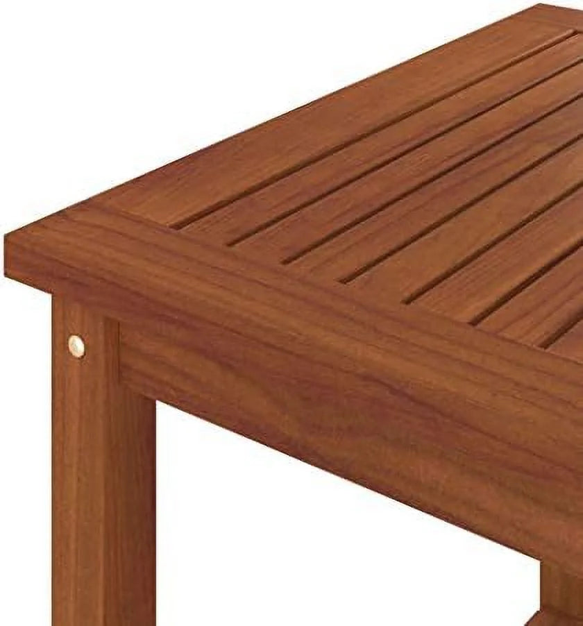 Rustic Solid Acacia Wood End Side Table J737
