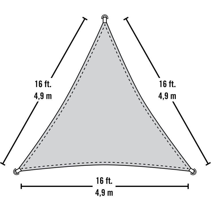 16ft Triangle Shade Sail Terracotta C171601
