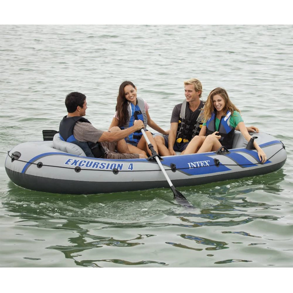 4 Person Inflatable Boat Set with 2 Oars B20986