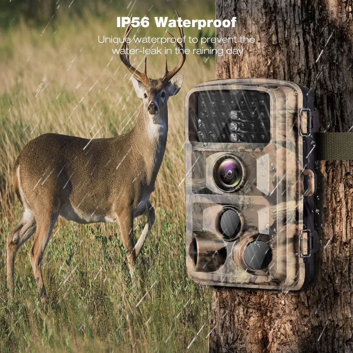 1080P Waterproof Game Camera with Night Vision and SD Card C61903