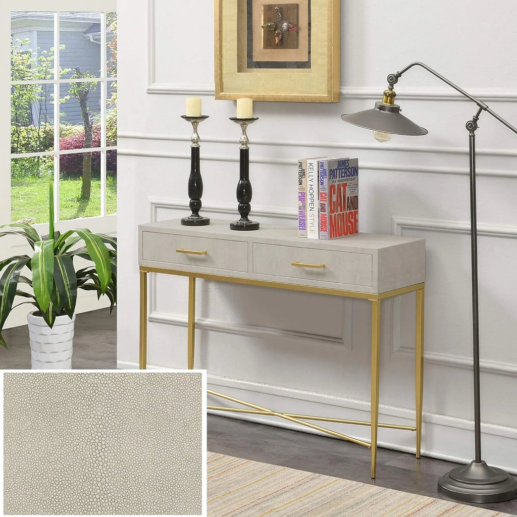 Beige/Gold Console Table R79298