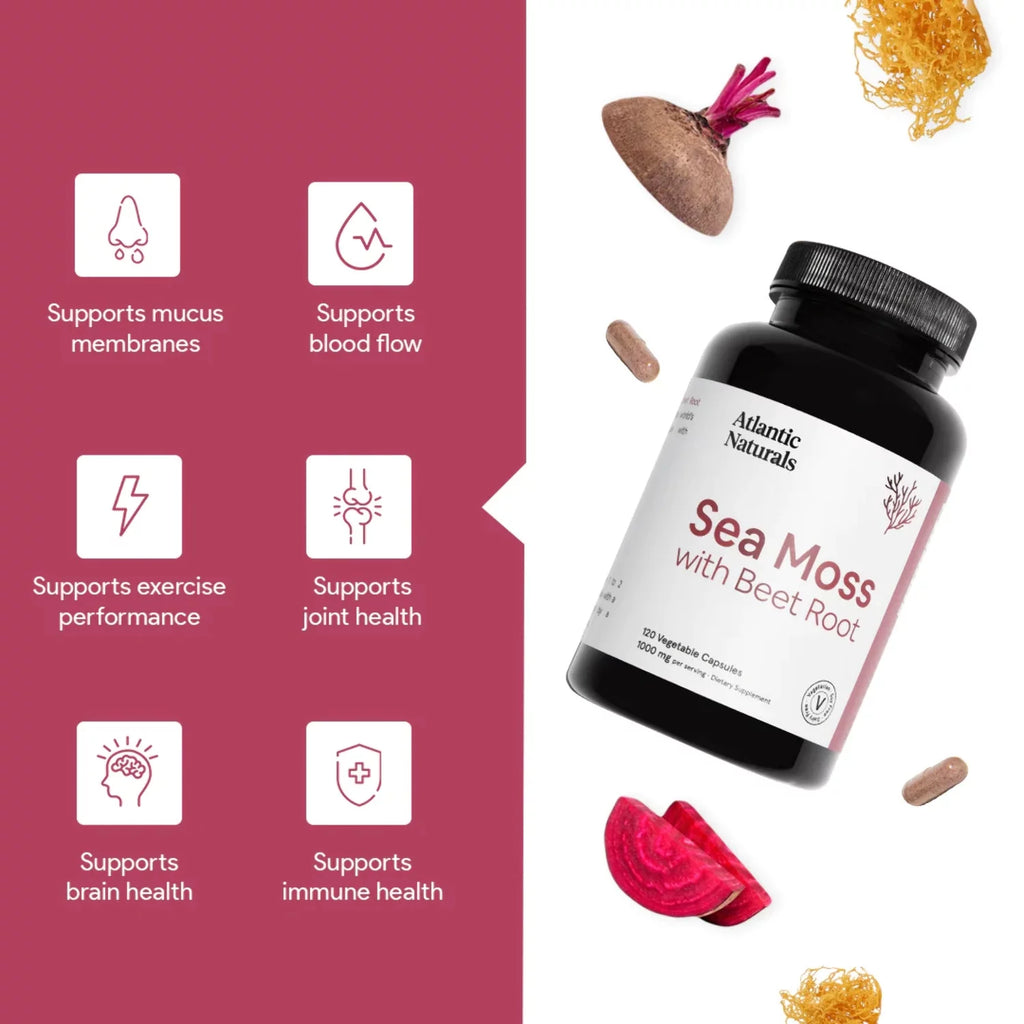 Organic Sea Moss with Beet Root Capsules P58648