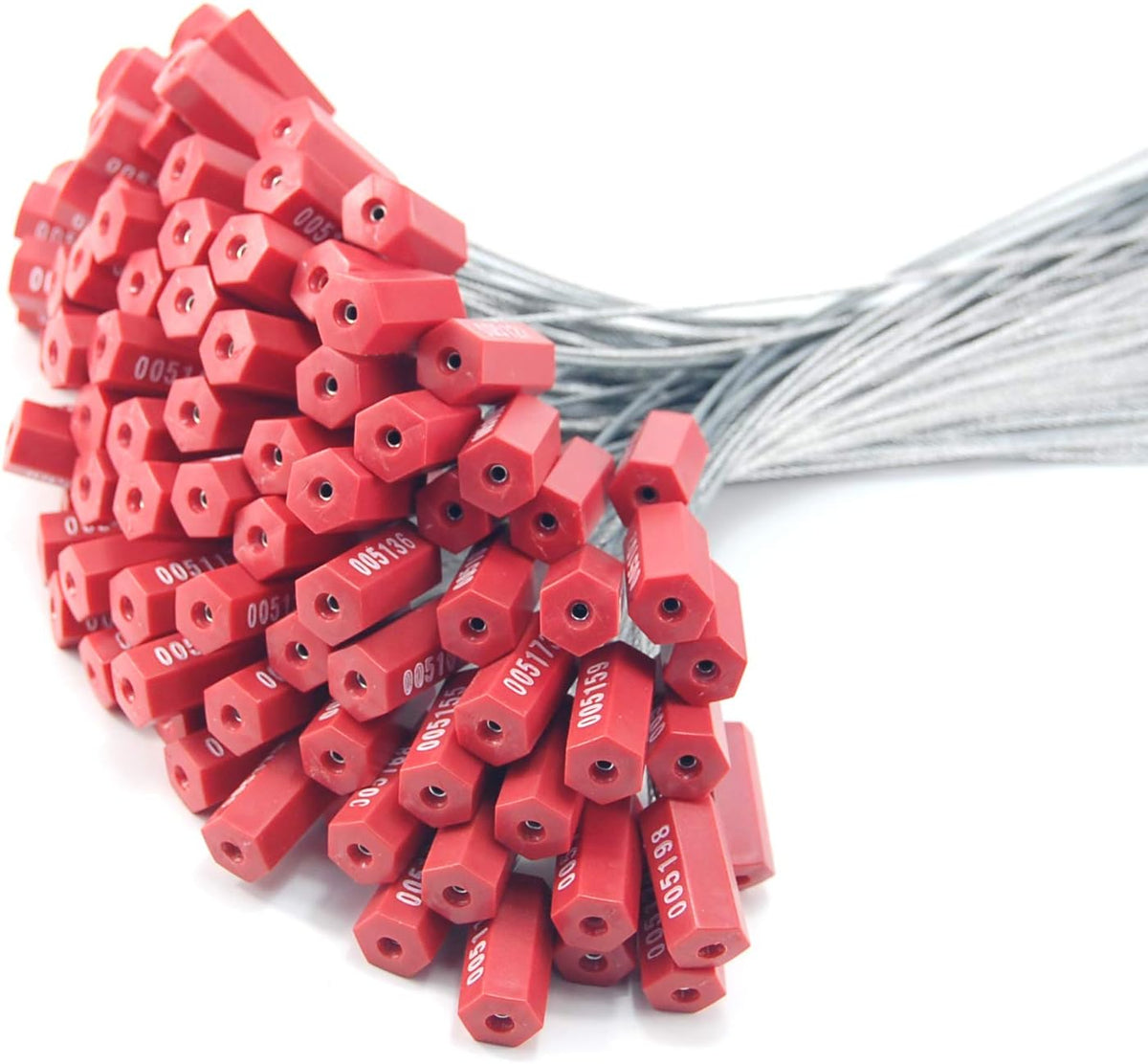 100 Pc Numbered Steel Cable Seals Tamper Evident Container Seals G278580