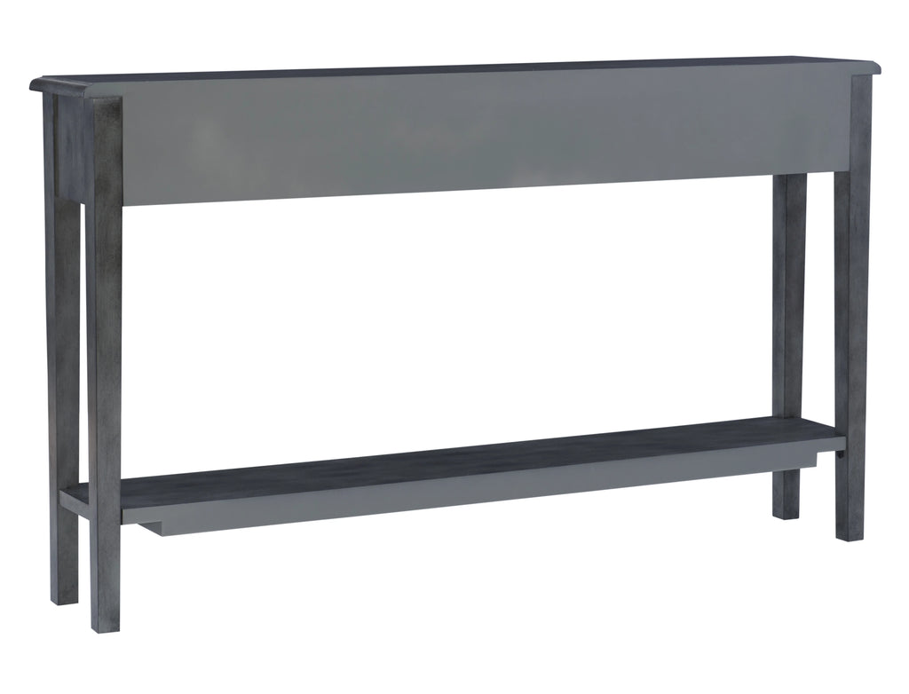Gray 4-Drawer Console Table with Shelf I47165