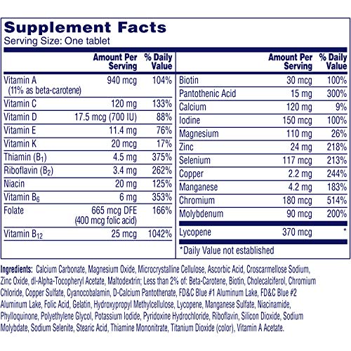 200 Count Multivitamin Tablet for Men V8789
