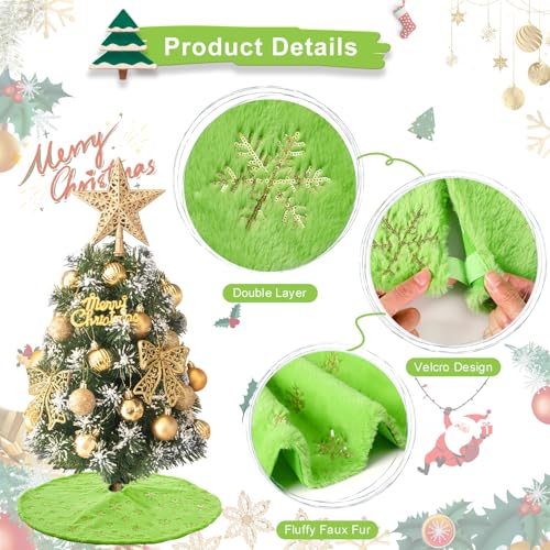 White 36 Inches Faux Fur Christmas Tree Skirt Z95440