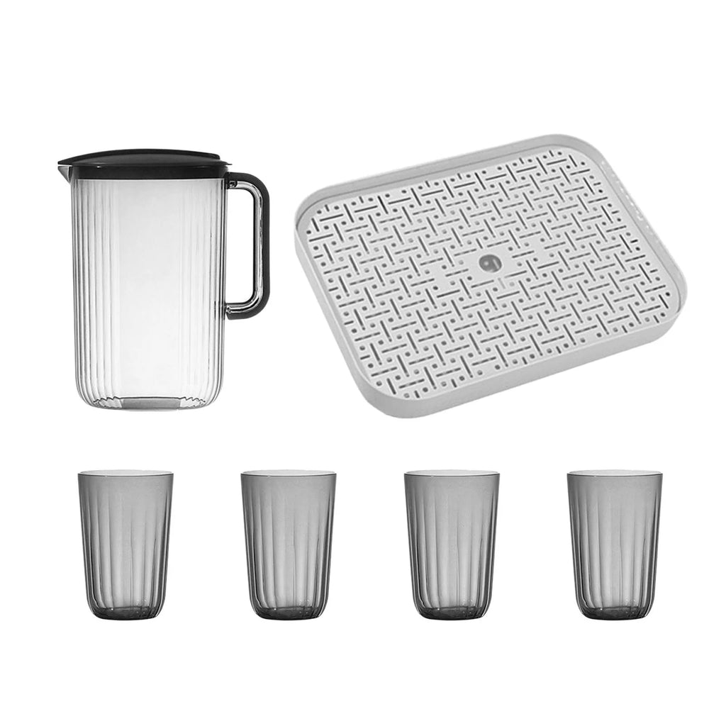 Gray 2000ml Fridge Pitcher with Lid, 6Pcs T728