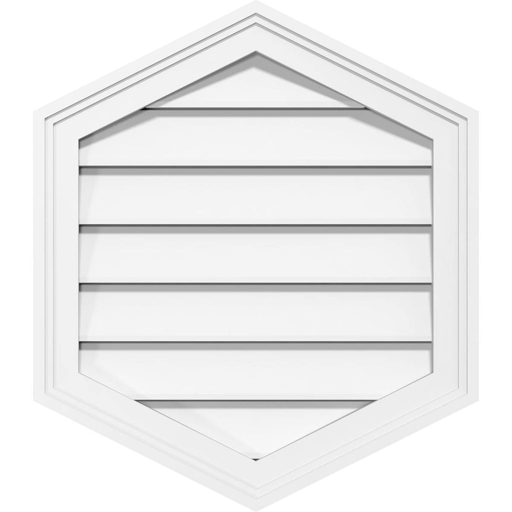 26x22W x 36x22H Vertical Peaked Surface Mount PVC Gable Vent Q926654