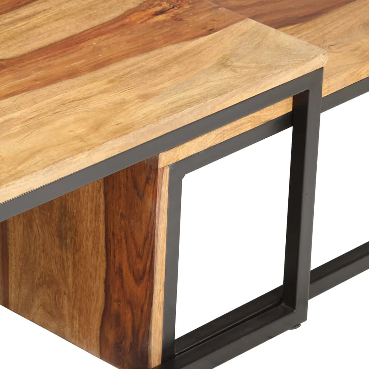 2 pcs Solid Sheesham Wood Nesting Tables G75879