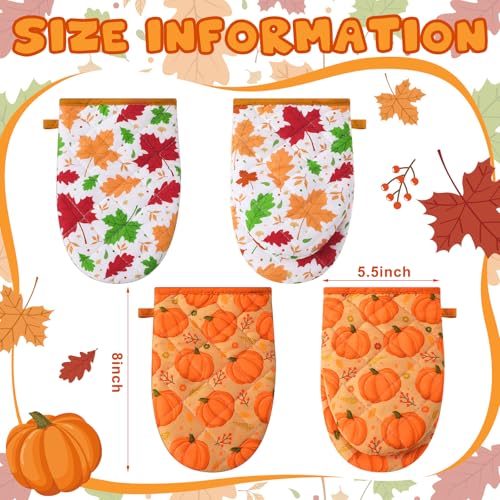 2 Pcs Christmas Mini Oven Mitt Pot Holders Y3979