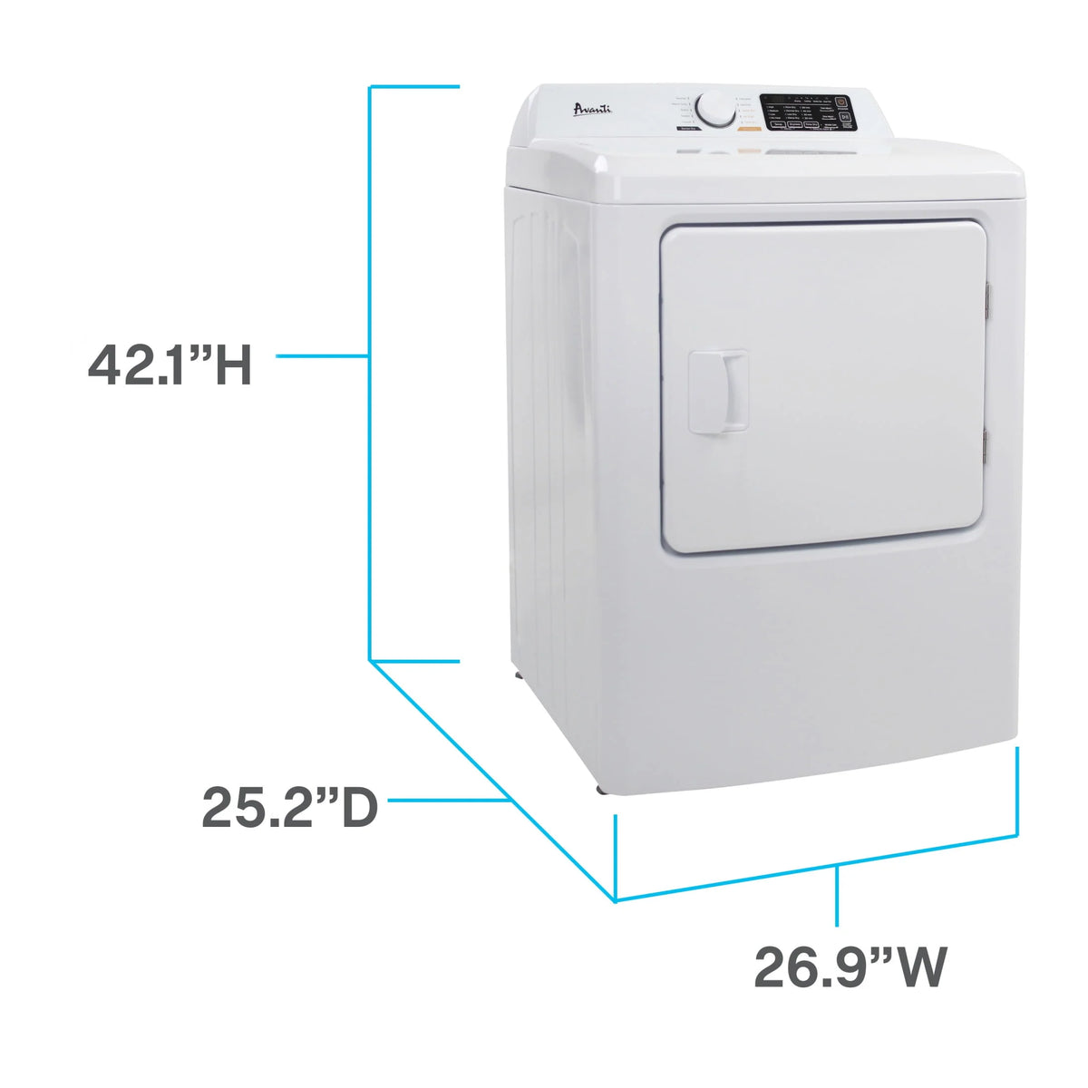 Front Load Electric Clothes Dryer 7.0 Cu. ft. White J611
