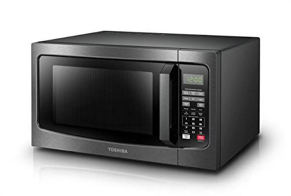 1.2 Cu.ft 1100W Black Stainless Steel Microwave Oven T4448