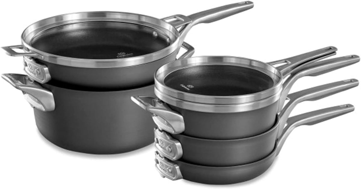 8 Piece Hard-Anodized Nonstick Pot and Pans Set Y113