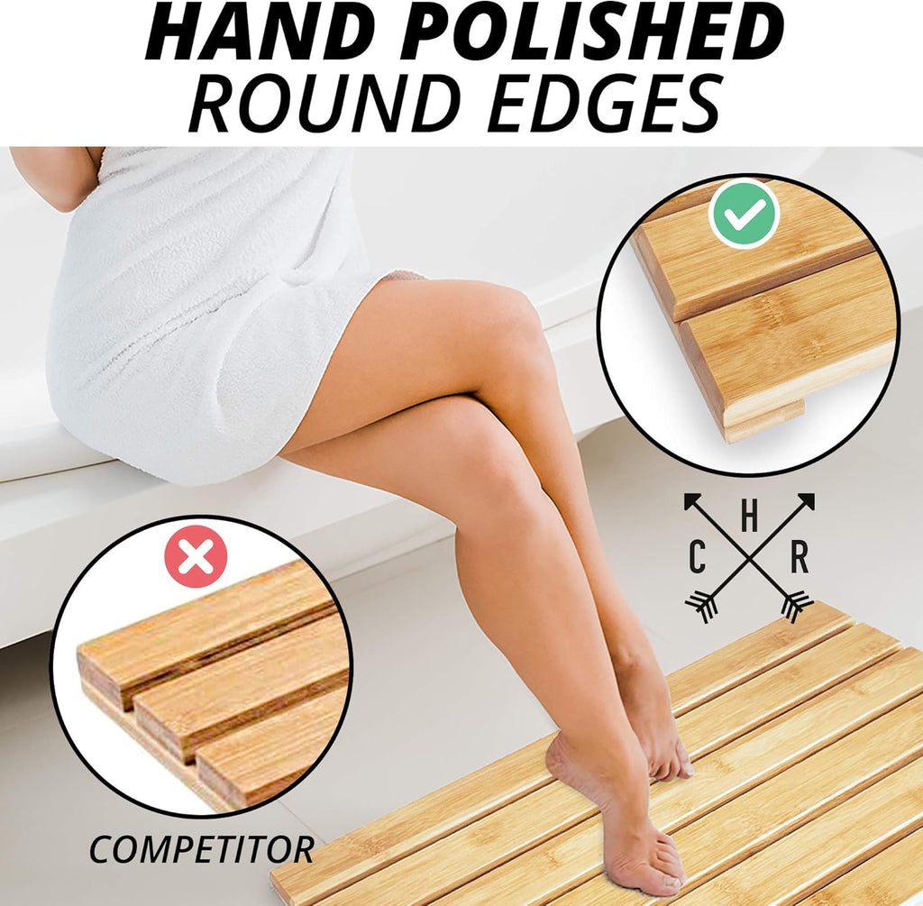 Bamboo Bath Mat Pack of 2 V48164