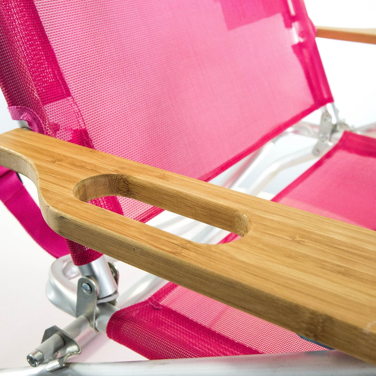 Light Aluminum Multi-Position Reclining Beach Chair, Pink 2 Pack Y15735