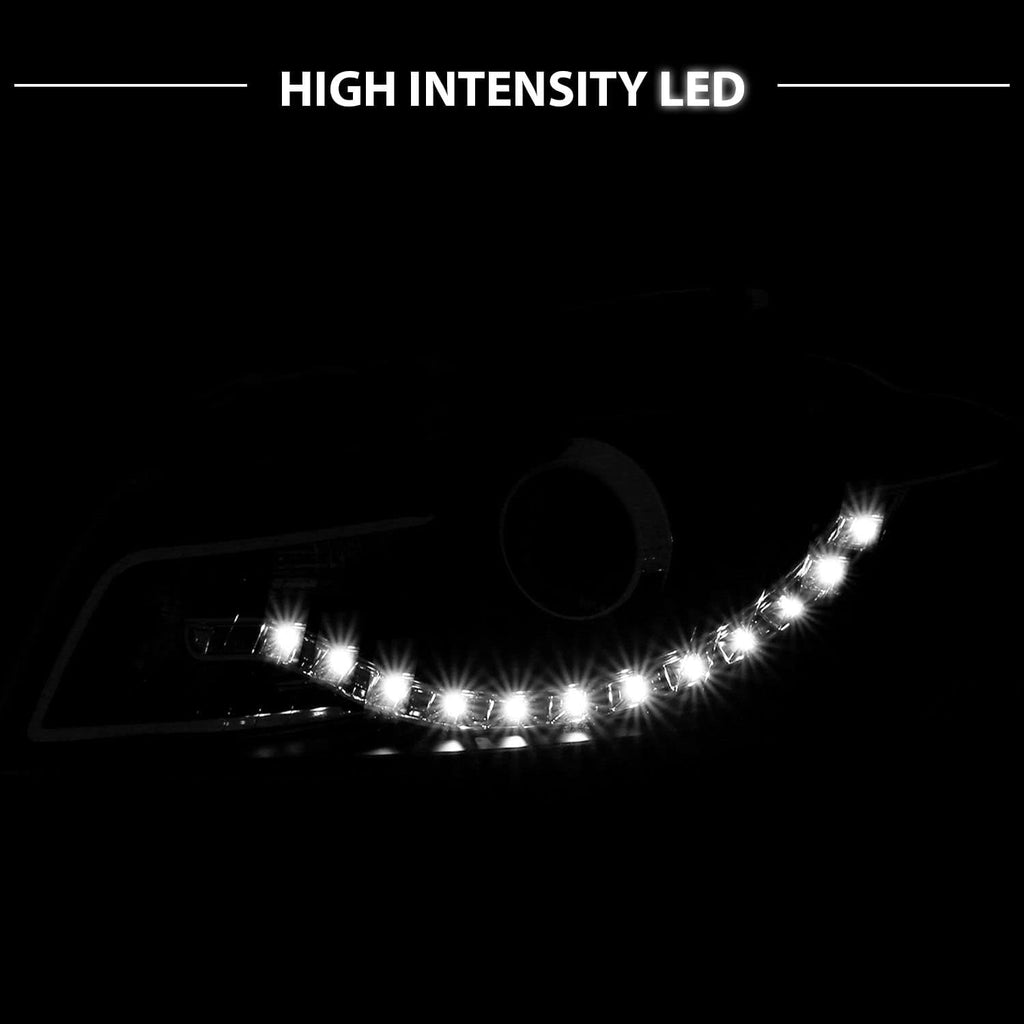 Black R8 LED Style Projector Headlights for Audi A3 L7982
