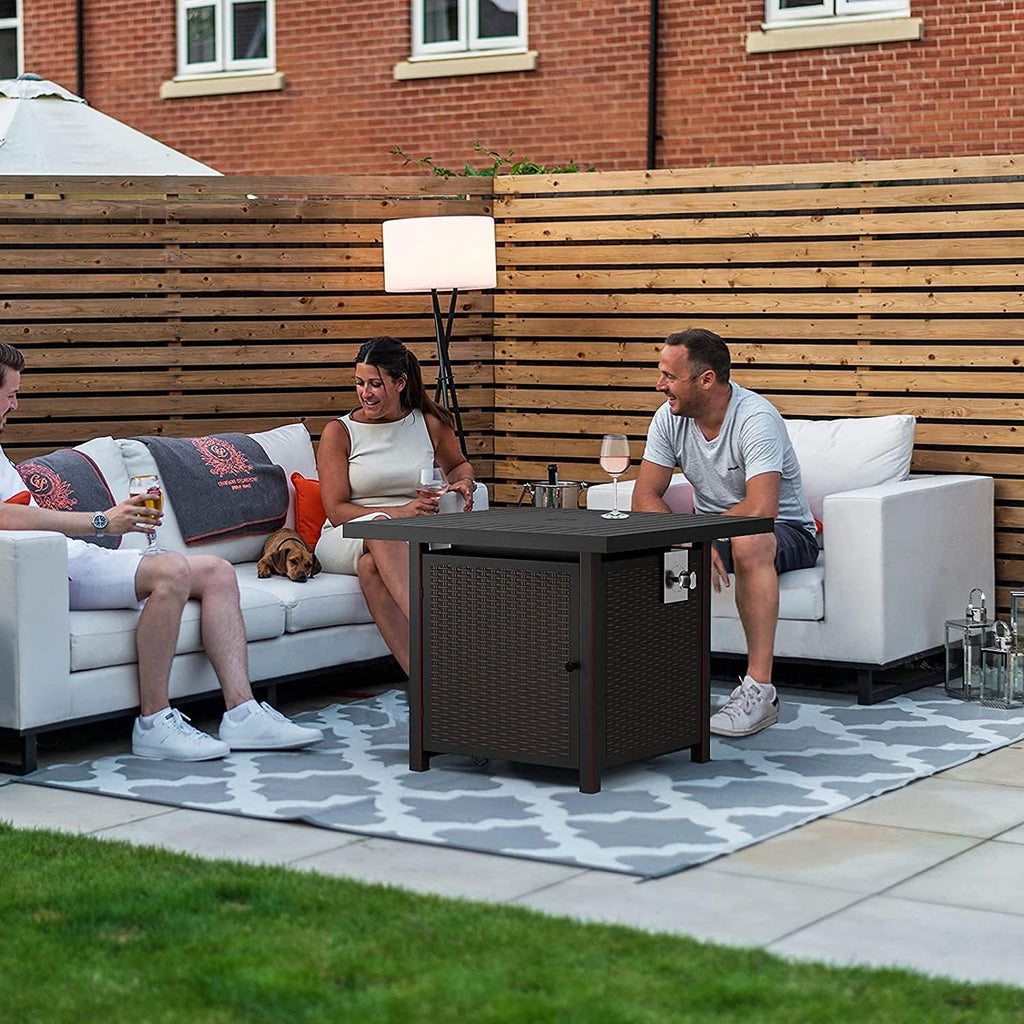 Propane Fire Pit Table with Lid D409542
