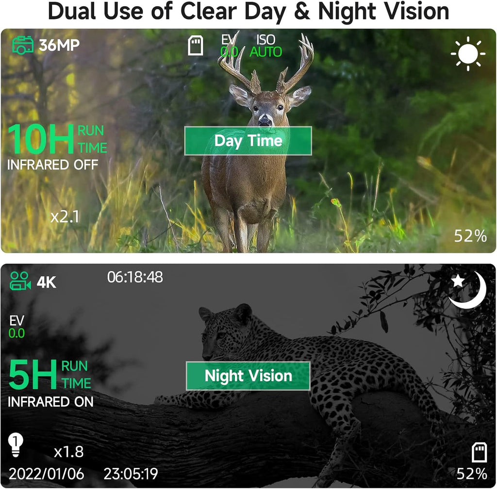 Night Vision Binoculars Goggles with 3'' Screen Rechargeable Lithium Battery F831