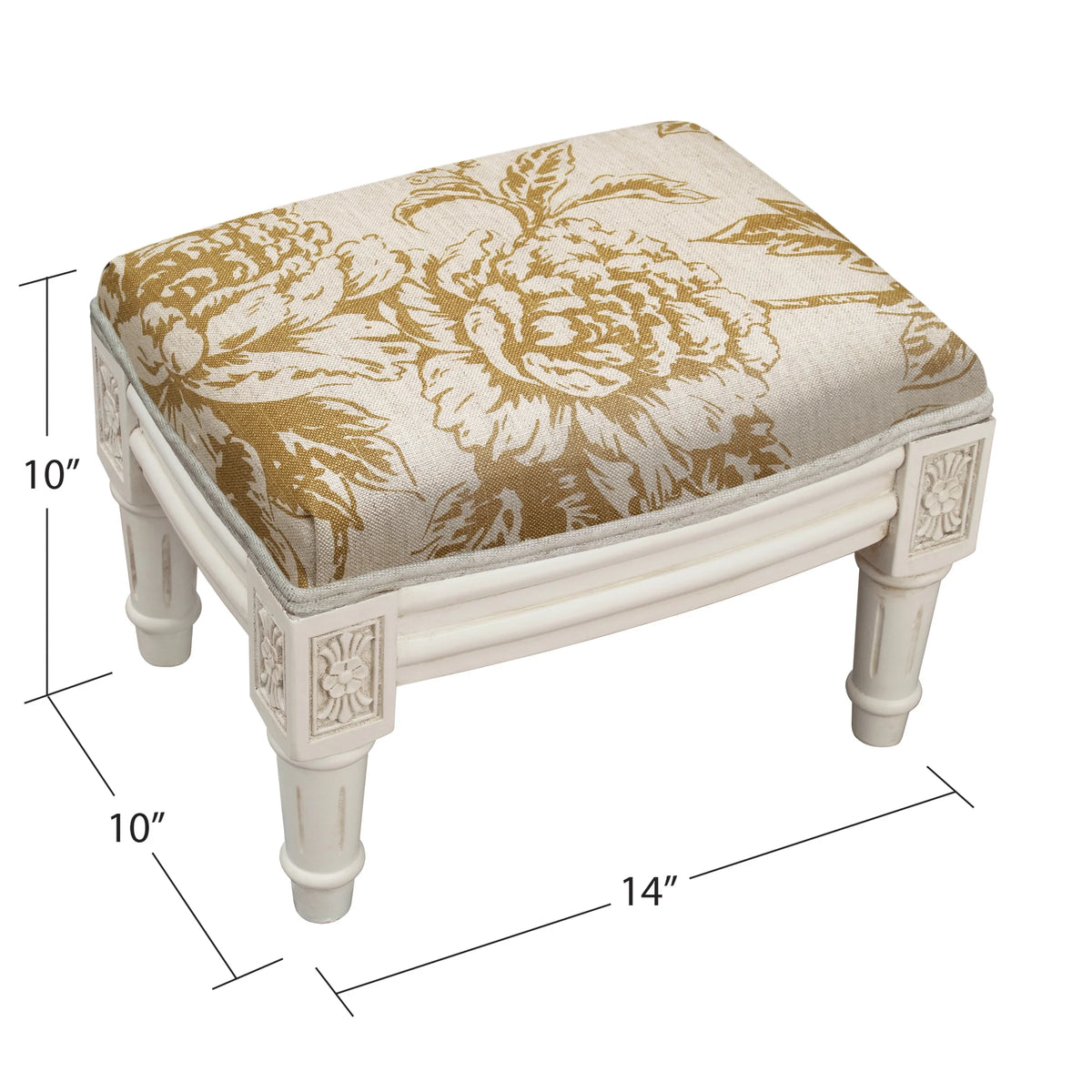 Tan Peony Footstool S372114