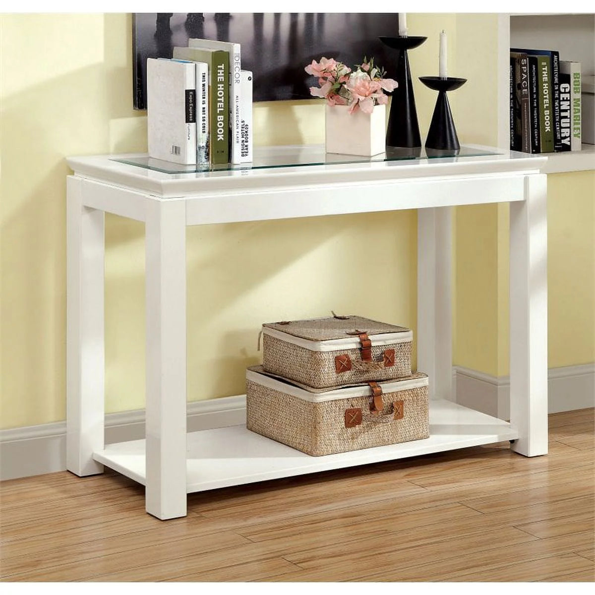 Wood 1-Shelf Console Table R59892