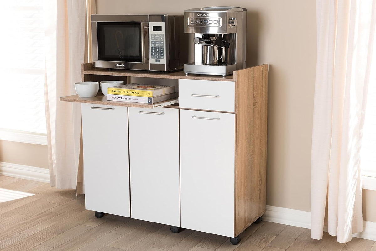 White/Oak Brown Kitchen Cabinet S671