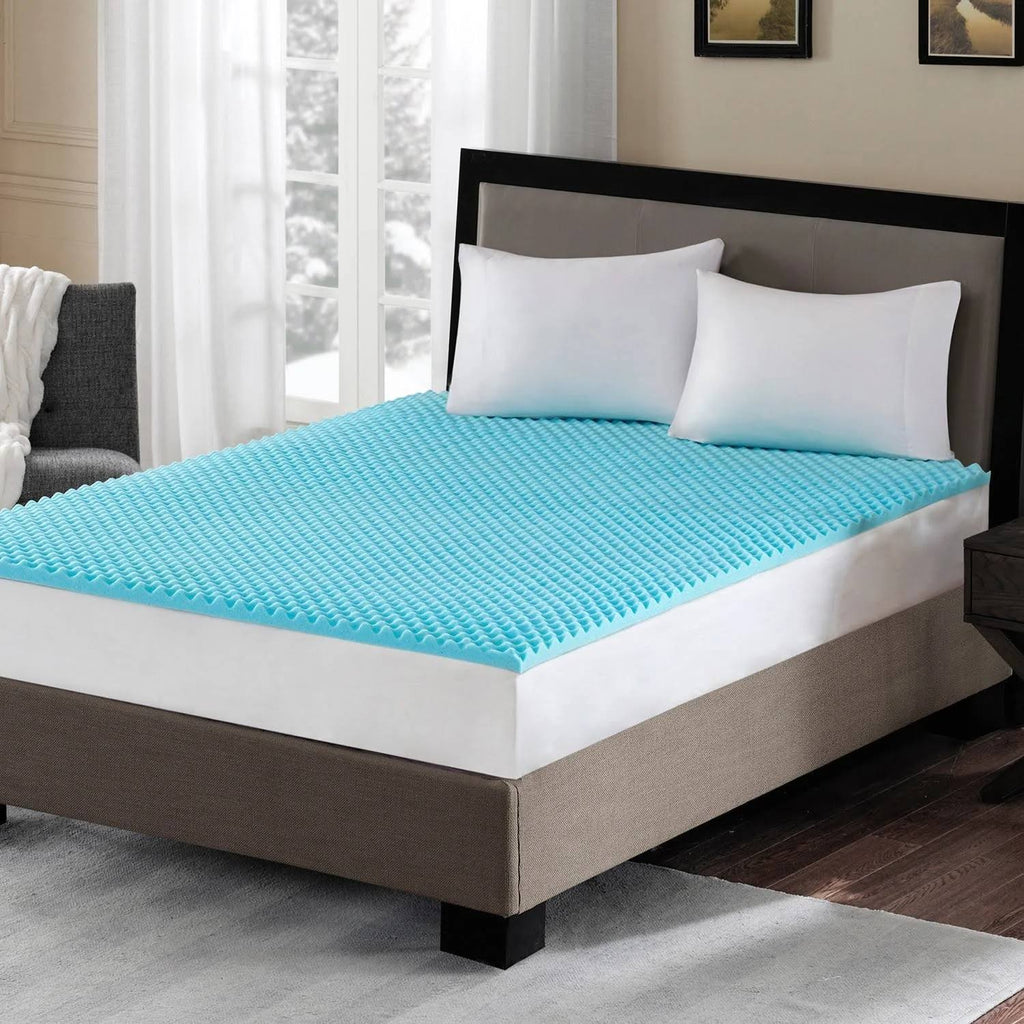 Blue California King Gel Memory Foam Topper I657