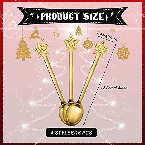16 Pieces Stainless Steel Stirring Spoon O6948
