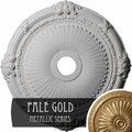27 1/2x22OD x 3 7/8x22ID x 2 1/4x22P Pale Gold Ceiling Medallion F813817