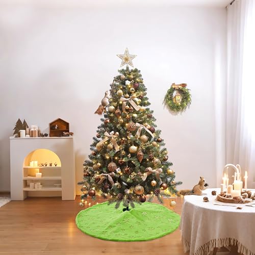 White 36 Inches Faux Fur Christmas Tree Skirt Z95440